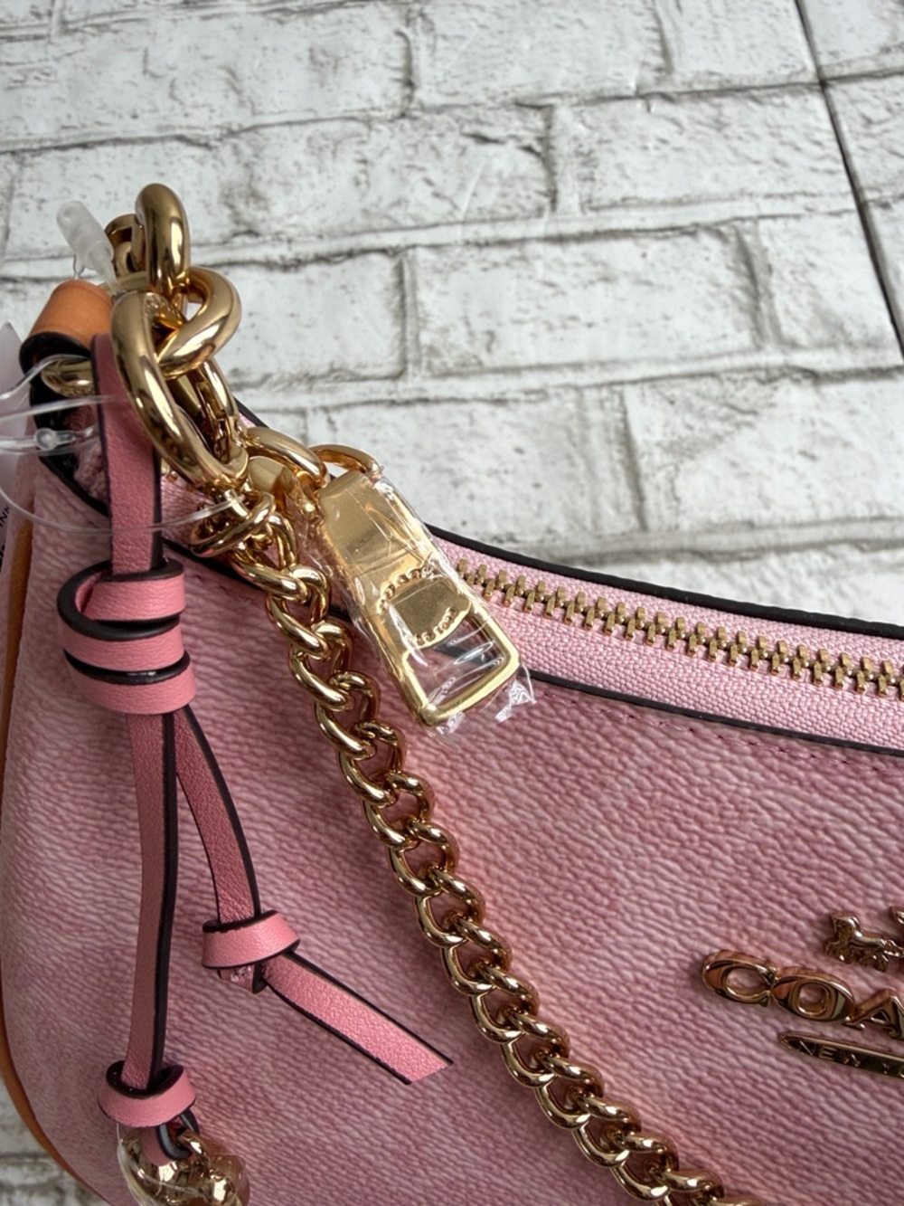 Coach Powder Pink Teri Shoulder Bag With Charms - Picture 11 of 17